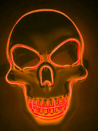 Halloween Skeleton Mask LED Glow Scary Mask-Home & Personal-Homeoption Store