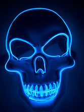 Load image into Gallery viewer, Halloween Skeleton Mask LED Glow Scary Mask-Home & Personal-Homeoption Store