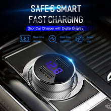 Load image into Gallery viewer, ROCK Mini Dual USB Car Charger LED Display-Phones & Accessories-Homeoption Store