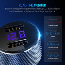 Load image into Gallery viewer, ROCK Mini Dual USB Car Charger LED Display-Phones & Accessories-Homeoption Store
