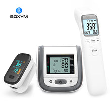 Load image into Gallery viewer, 3 in 1 Oximeter, LCD Wrist Blood Pressure Monitor & Infrared Thermometer-Beauty & Health-Homeoption Store