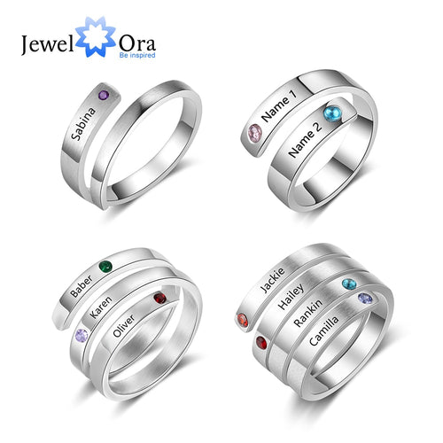JewelOra Customize Birthstone Rings-Health & Beauty-Homeoption Store