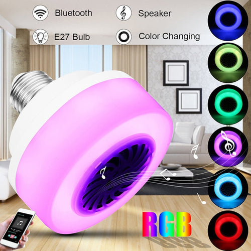 E27 LED Wireless Bluetooth Bulb Light With Smart Speaker-Security-Homeoption Store