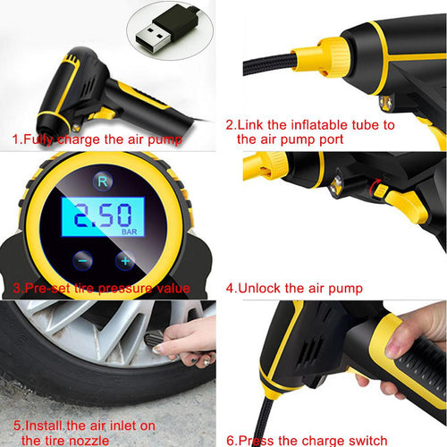 Rechargeable Digital Car Air Compressor-Home & Personal-Homeoption Store