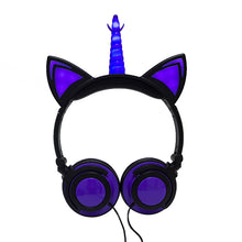 Load image into Gallery viewer, Glowing cat ears unicorn headphones-Home &amp; Garden-Homeoption Store