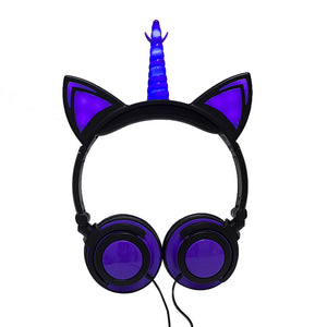 Glowing cat ears unicorn headphones-Home & Garden-Homeoption Store