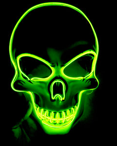 Halloween Skeleton Mask LED Glow Scary Mask-Home & Personal-Homeoption Store