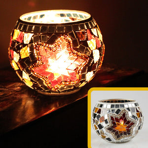 Mosaic glass candle holder-Home & Personal-Homeoption Store