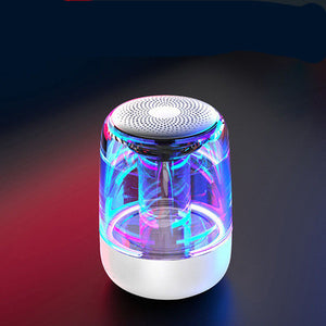 Mini bluetooth speaker, C7 crystal glass with LED-Home & Personal-Homeoption Store