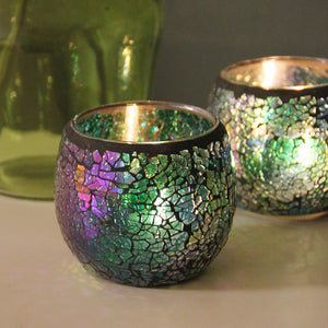 Mosaic glass candle holder-Home & Personal-Homeoption Store