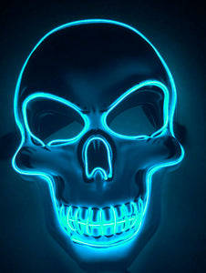 Halloween Skeleton Mask LED Glow Scary Mask-Home & Personal-Homeoption Store