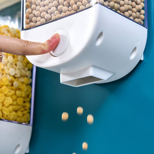 Kitchen Food Storage Easy Press Container Cereal Dispenser Wall Mounted Food Storage Box-Home & Personal-Homeoption Store