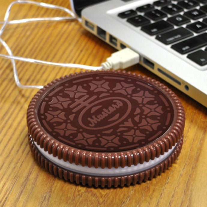 Portable Cookie Shape Cup Mat USB Power Supply Cable Heater Mat Drinks Warmer Tiny Mug Drink Coaster Vacuum Cup Pad 2020 New-Home & Personal-Homeoption Store