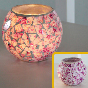 Mosaic glass candle holder-Home & Personal-Homeoption Store