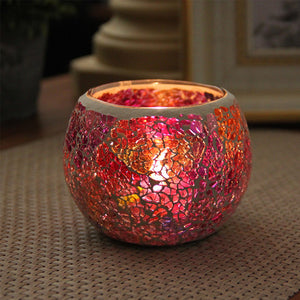 Mosaic glass candle holder-Home & Personal-Homeoption Store