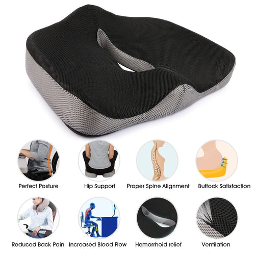 Coccyx Orthopedic Comfortable Memory Foam Chair Car Seat Cushion for Lower Back Tailbone Medical Hemorrhoids Cushion Almofadas-Health & Beauty-Homeoption Store