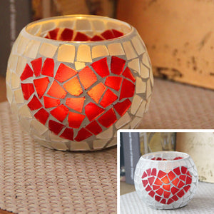 Mosaic glass candle holder-Home & Personal-Homeoption Store