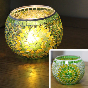 Mosaic glass candle holder-Home & Personal-Homeoption Store