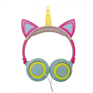 Glowing cat ears unicorn headphones-Home & Garden-Homeoption Store