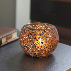 Mosaic glass candle holder-Home & Personal-Homeoption Store