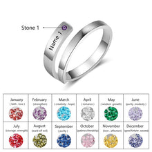 Load image into Gallery viewer, JewelOra Customize Birthstone Rings-Health &amp; Beauty-Homeoption Store