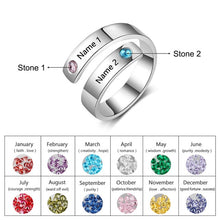 Load image into Gallery viewer, JewelOra Customize Birthstone Rings-Health &amp; Beauty-Homeoption Store