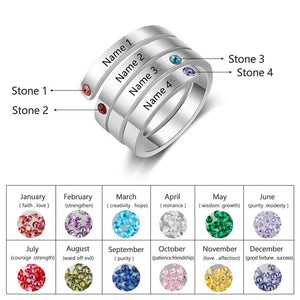 JewelOra Customize Birthstone Rings-Health & Beauty-Homeoption Store