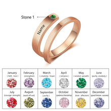 Load image into Gallery viewer, JewelOra Customize Birthstone Rings-Health &amp; Beauty-Homeoption Store