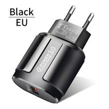Load image into Gallery viewer, USLION Quick Charge QC 3.0 USB US EU Charger Universal Mobile Phone Charger Wall Fast Charging Adapter For iPhone Samsung Xiaomi-Homeoption Store