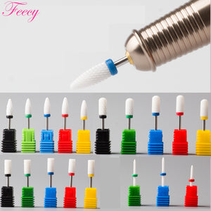 Milling Cutter For Manicure Ceramic Mill Manicure Machine Set Cutter For Pedicure Electric Nail Files Nail Drill Bit Feecy-Homeoption Store