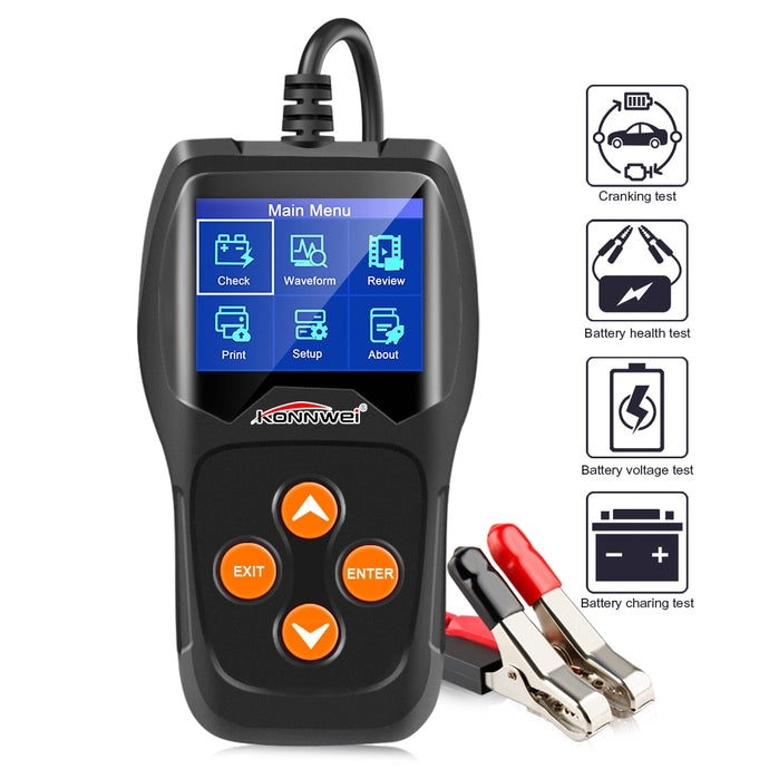 KONNWEI KW600 12V Car Battery Tester 100 to 2000CCA-Auto-Homeoption Store