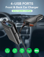 Load image into Gallery viewer, USLION Multi USB 4 Port QC 3.0 Car Charger Quick Charge Phone Fast Front Backseat Clip Charging Adapter Portable Plug For iPhone-Homeoption Store