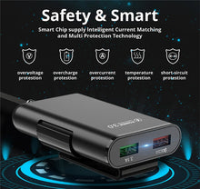 Load image into Gallery viewer, USLION Multi USB 4 Port QC 3.0 Car Charger Quick Charge Phone Fast Front Backseat Clip Charging Adapter Portable Plug For iPhone-Homeoption Store