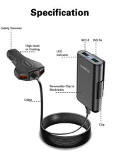 Load image into Gallery viewer, USLION Multi USB 4 Port QC 3.0 Car Charger Quick Charge Phone Fast Front Backseat Clip Charging Adapter Portable Plug For iPhone-Homeoption Store