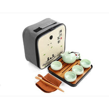 Load image into Gallery viewer, Portable Travel Bag Travel Kung Fu Ceramic Teapot coffee Tea Set Porcelain Teapot Tea Cups of Tea Ceremony drinkware Tea Pot-Homeoption Store