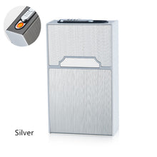 Load image into Gallery viewer, Resin Metal Cigarette Case Box with USB Electronic Lighter Tobacco Storage Case Cigarette Holder Electric Plasma Arc Lighter-Homeoption Store