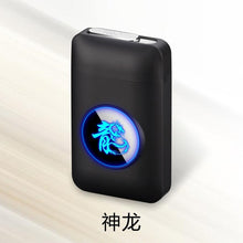 Load image into Gallery viewer, Resin Metal Cigarette Case Box with USB Electronic Lighter Tobacco Storage Case Cigarette Holder Electric Plasma Arc Lighter-Homeoption Store