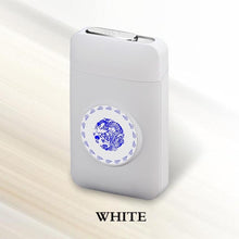 Load image into Gallery viewer, Resin Metal Cigarette Case Box with USB Electronic Lighter Tobacco Storage Case Cigarette Holder Electric Plasma Arc Lighter-Homeoption Store