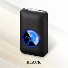 Load image into Gallery viewer, Resin Metal Cigarette Case Box with USB Electronic Lighter Tobacco Storage Case Cigarette Holder Electric Plasma Arc Lighter-Homeoption Store