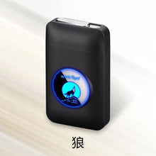 Load image into Gallery viewer, Resin Metal Cigarette Case Box with USB Electronic Lighter Tobacco Storage Case Cigarette Holder Electric Plasma Arc Lighter-Homeoption Store