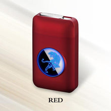 Load image into Gallery viewer, Resin Metal Cigarette Case Box with USB Electronic Lighter Tobacco Storage Case Cigarette Holder Electric Plasma Arc Lighter-Homeoption Store