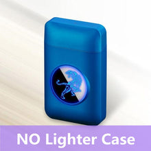 Load image into Gallery viewer, Resin Metal Cigarette Case Box with USB Electronic Lighter Tobacco Storage Case Cigarette Holder Electric Plasma Arc Lighter-Homeoption Store