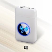 Load image into Gallery viewer, Resin Metal Cigarette Case Box with USB Electronic Lighter Tobacco Storage Case Cigarette Holder Electric Plasma Arc Lighter-Homeoption Store