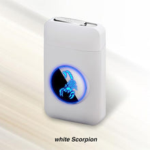 Load image into Gallery viewer, Resin Metal Cigarette Case Box with USB Electronic Lighter Tobacco Storage Case Cigarette Holder Electric Plasma Arc Lighter-Homeoption Store