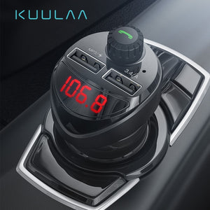 Dual USB Car Phone Bluetooth Charger-Phones & Accessories-Homeoption Store