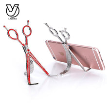 Load image into Gallery viewer, Hairdresser Scissors Professional Scissors-Shaped Zinc Alloy Mobile Phone Holder Is Suitable For 100% Smartphones-Homeoption Store
