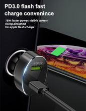 Load image into Gallery viewer, USLION Quick Charge 3.0 USB Car Charger for iPhone 11 Pro Max Xiaomi USB C Fast Charging Mobile Phone Chargers PD3.0 + QC3.0-Homeoption Store