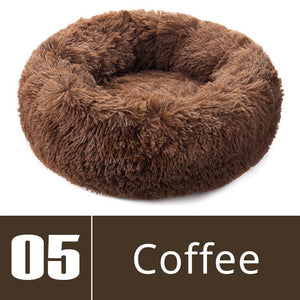 Round Plush Pet Bed House-Home & Personal-Homeoption Store