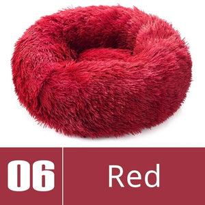 Round Plush Pet Bed House-Home & Personal-Homeoption Store