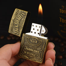 Load image into Gallery viewer, Retro Jack Bronze Metal Wheel Gas lighter Inflatable Butane Cigarette Lighter Fire Smoker Best Gift-Homeoption Store